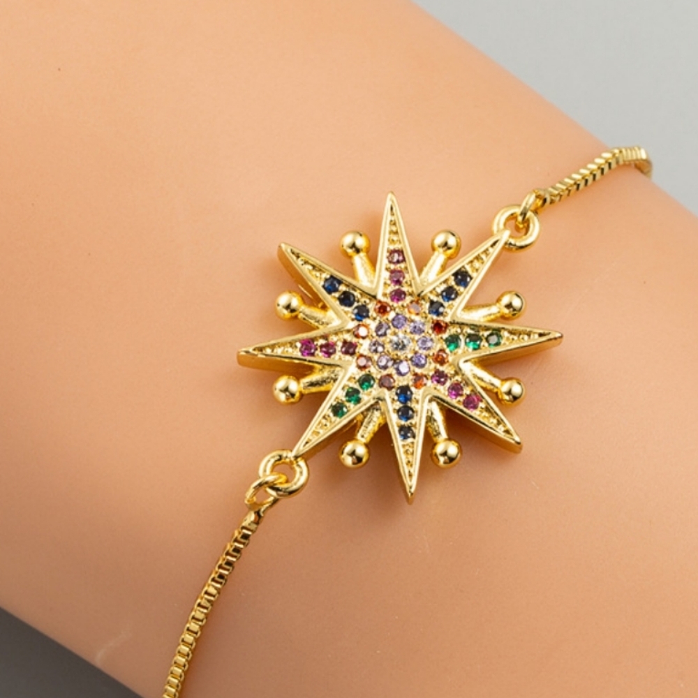 Fashion Cross Bracelet Microset Star Zircon Bracel